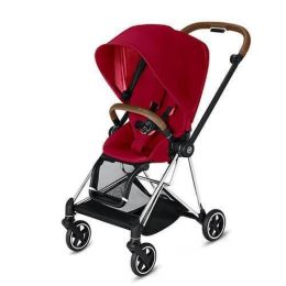 CYBEX Mios 3-in-1 Travel System Chrome with brown details Baby Stroller â€“ True Red