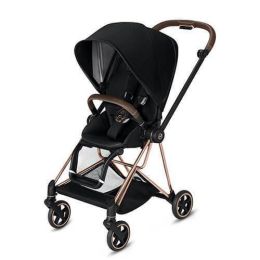 CYBEX Mios 3-in-1 Travel System Rose Gold with Brown Details Baby Stroller â€“ Premium Black