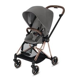 CYBEX Mios 3-in-1 Travel System Rose Gold with Brown Details Baby Stroller â€“ Manhattan Grey