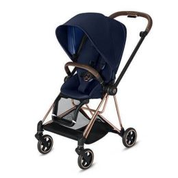 CYBEX Mios 3-in-1 Travel System Rose Gold with Brown Details Baby Stroller â€“ Indigo Blue