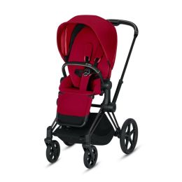 CYBEX Priam 3-in-1 Travel System Matte with Black Details Baby Stroller â€“ True Red