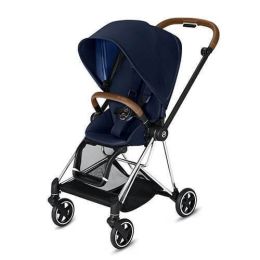 CYBEX Mios 3-in-1 Travel System Chrome with brown details Baby Stroller â€“ Indigo Blue
