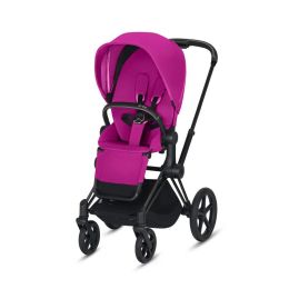 CYBEX Priam 3-in-1 Travel System Matte with Black Details Baby Stroller â€“ Fancy Pink