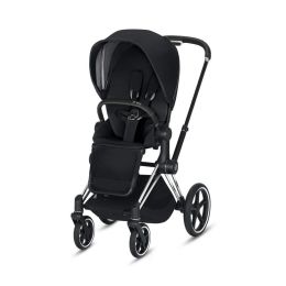 CYBEX Priam 3-in-1 Travel System Chrome with Black Details Baby Stroller â€“ Premium Black