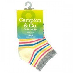 Baby Socks 4.5-5 Assorted Colors (pack of 24)