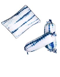 KYOTO BLUE PILLOW & BOLSTER SET