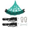 40 Inch Spider Web Round Rope Swing with Adjustable Ropes, 2 Carabiners (Green & black)