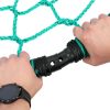 40 Inch Spider Web Round Rope Swing with Adjustable Ropes, 2 Carabiners (Green & black)