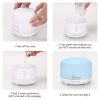 Zokop 2289Ryk 450ml Aroma Diffuser Plastic with White Remote Control and Colorful Light White RT