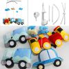 Musical Mobile Baby Crib Rotatable Cute Cartoon Vehicles Bed Bell