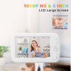 360Â° PTZ Remote 1080P 5"LCD Screen Video Baby Monitor With Night Vision