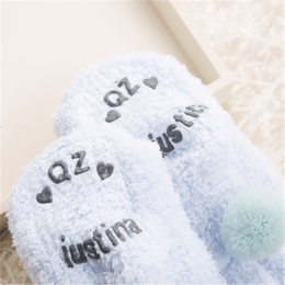 Winter Coral Fleece Baby Girls Socks Newborn Soft Cute Rabbit Baby Socks (Color: Light blue, Model: 1 3 years old)