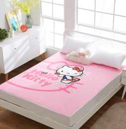 Baby diaper pad baby large oversized waterproof of washable children''s cotton bed sheet adult mattress four seasons (style: Sheets, Color-Size: Hello cat-180x200cm)