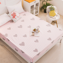 Baby diaper pad baby large oversized waterproof of washable children''s cotton bed sheet adult mattress four seasons (style: Mattress, Color-Size: Love-150x200cm)