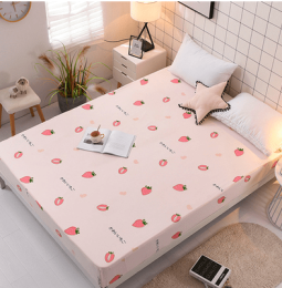 Baby diaper pad baby large oversized waterproof of washable children''s cotton bed sheet adult mattress four seasons (style: Mattress, Color-Size: Strawberry-120x200cm,)