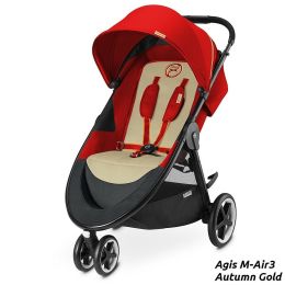 CYBEX Gold Agis Lightweight Rubber Wheels Baby Stroller (Color: Autumn Gold, Model: AGIS M-AIR4 (4 wheels))