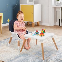 Free shipping Children's High Dining Chair Detachable Two-In-One Table And Chair  YJ (Color: Blue)