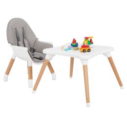 Free shipping Children's High Dining Chair Detachable Two-In-One Table And Chair  YJ (Color: GRAY)