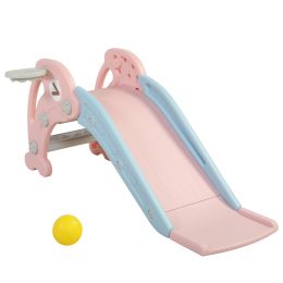 Children Slide ,   Freestanding Slides  for Kids Indoor Toddler  Game Outdoor Playground  XH (Color: Pink)