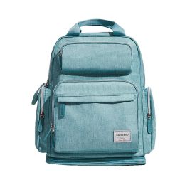 Sunveno Large Capacity Diaper Bag Fashion Maternity Baby Bag Backpack Stylish Stroller Baby Diaper Bag For Mom (Color: GREEN)