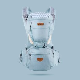 SUNVENO Ergonomic Baby Carrier Infant Baby Hipseat Waist Carrier Front Facing Ergonomic Kangaroo Sling for Baby Travel 0-36M (Color: GREEN)