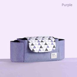 Portable Diaper Bag Stroller Bag Organizer High Capacity Baby Nappy Bag Maternity Bag for Baby Care for Mom (Color: Purple)