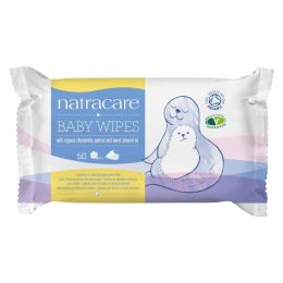 Natracare Organic Cotton Baby Wipes - 50 Pack (SKU: 903633)