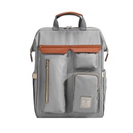 Sunveno Diaper Bag Backpack Large Capacity Baby Bag For Stroller Backpack For Moms Mummy Travel Nappy Bag Waterproof (Color: grey)