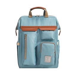 Sunveno Diaper Bag Backpack Large Capacity Baby Bag For Stroller Backpack For Moms Mummy Travel Nappy Bag Waterproof (Color: Blue)