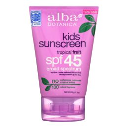 Alba Botanica - Natural Very Emollient Sunscreen for Kids - SPF 45 - 4 oz (SKU: 401190)