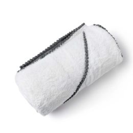 BAMBOO COTTON POM POM HOODED TOWEL (Towel: Grey)