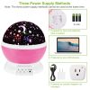 LED Star Sky Projector Night Light Kids Rotating Starry Night Lamp USB Sleep Light Xmas Gift