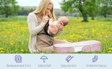 SUNVENO Baby Portable Bed Bag Foldable Newborn Travel Crib Carry-on Nest Bed Diaper Bag Bed for Baby 0-6M