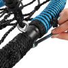 40 Inch Spider Web Round Rope Swing with Adjustable Ropes, 2 Carabiners (Blue & black)