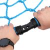 40 Inch Spider Web Round Rope Swing with Adjustable Ropes, 2 Carabiners (Blue & black)