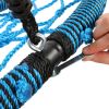 40 Inch Spider Web Round Rope Swing with Adjustable Ropes, 2 Carabiners (Blue & black)