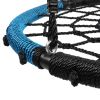 40 Inch Spider Web Round Rope Swing with Adjustable Ropes, 2 Carabiners (Blue & black)