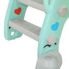 Children Slide Swing Set, 5-in-1 Combination Activity Center Freestanding Slides Playset for Kids Indoor Toddler Climbing Stairs Toy with Basketball H