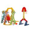 Children Slide Swing Set, 5-in-1 Combination Activity Center Freestanding Slides Playset for Kids Indoor Toddler Climbing Stairs Toy with Basketball H