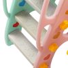 Children Slide Swing Set, 5-in-1 Combination Activity Center Freestanding Slides Playset for Kids Indoor Toddler Climbing Stairs Toy with Basketball H