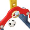 Children Slide Swing Set, 5-in-1 Combination Activity Center Freestanding Slides Playset for Kids Indoor Toddler Climbing Stairs Toy with Basketball H