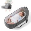 SUNVENO Baby Bed & Baby Lounger, Moses Basket Bassinet Bedside Sleeper Newborn Infant Travel Bed Carrycot for 0-12 Months