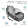 SUNVENO Baby Bed & Baby Lounger, Moses Basket Bassinet Bedside Sleeper Newborn Infant Travel Bed Carrycot for 0-12 Months