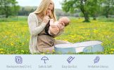 SUNVENO Baby Portable Bed Bag Foldable Newborn Travel Crib Carry-on Nest Bed Diaper Bag Bed for Baby 0-6M