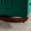 Baby Room High Back Rocking Chair Nursery Chair , Comfortable Rocker Fabric Padded Seat ,Modern High Back Armchair