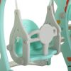 Children Slide Swing Set, 5-in-1 Combination Activity Center Freestanding Slides Playset for Kids Indoor Toddler Climbing Stairs Toy with Basketball H